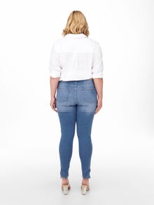 ONLY Skinny Fit Hohe Taille Jeans -Light Blue Denim - 15266394