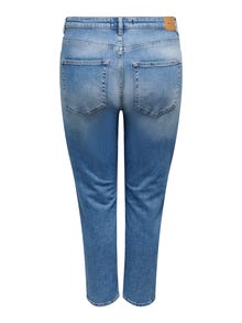 ONLY CAREneda high-waist mom jeans -Light Blue Denim - 15266398