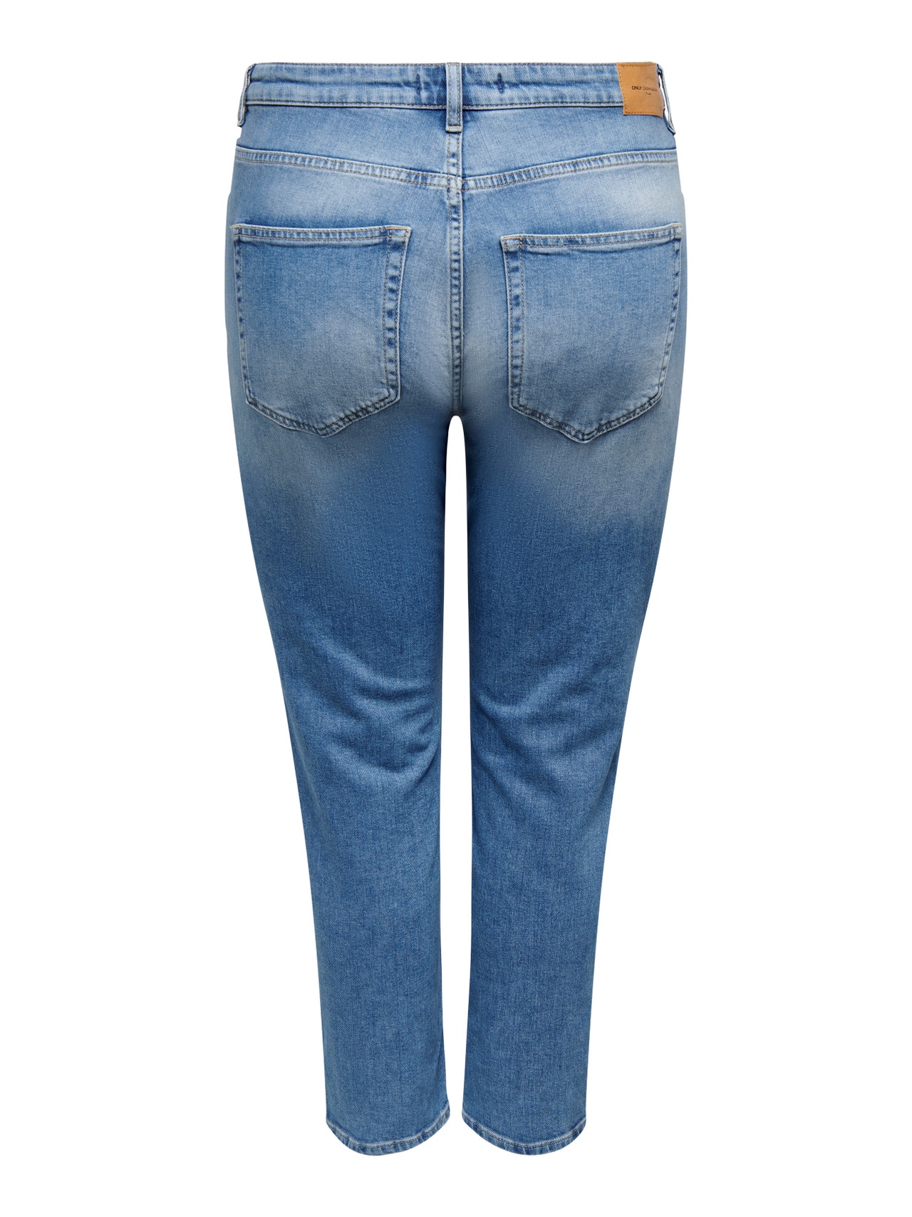 ONLY CAREneda med høyt liv mom jeans -Light Blue Denim - 15266398