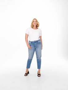 ONLY CAREneda high-waist mom jeans -Light Blue Denim - 15266398
