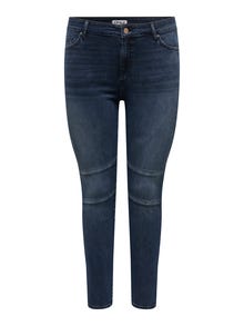 ONLY Curvy CARWilly reg ankl Skinny fit jeans -Blue Black Denim - 15266401