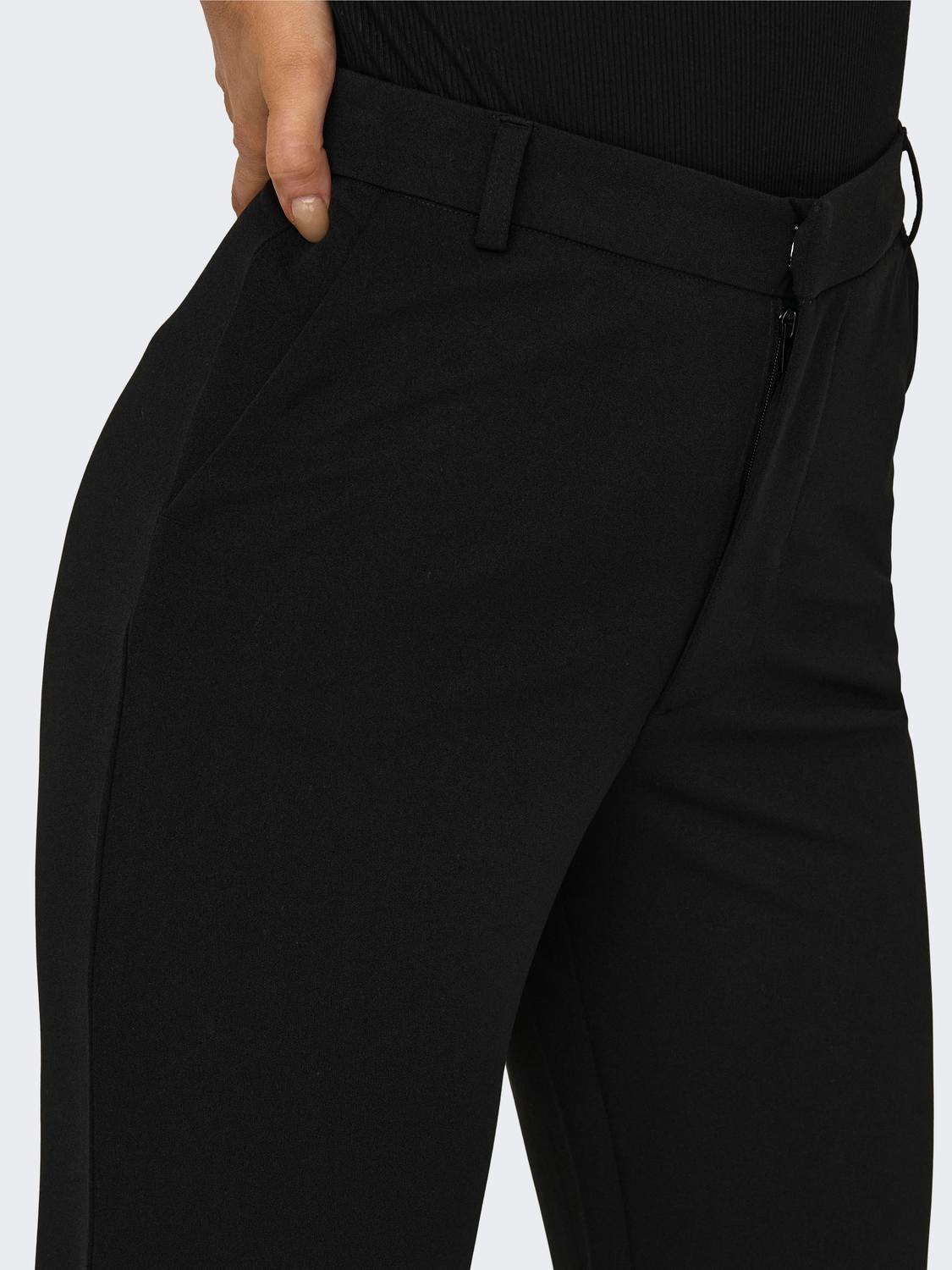 ONLY Straight fitted Trousers -Black - 15266403