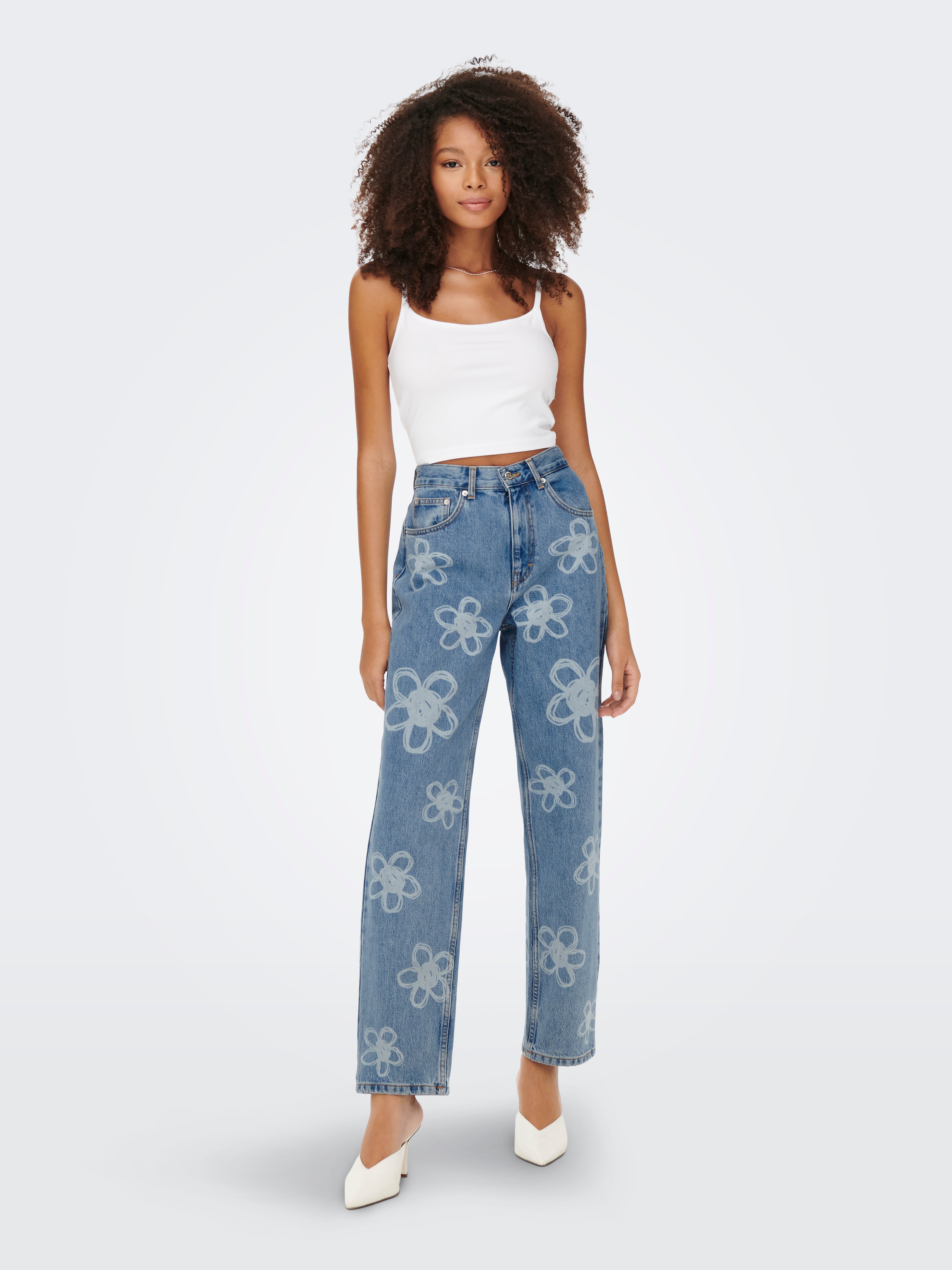 Cropped jeans deals