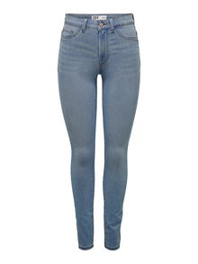 ONLY Jeans Skinny Fit Taille haute -Light Blue Denim - 15266425