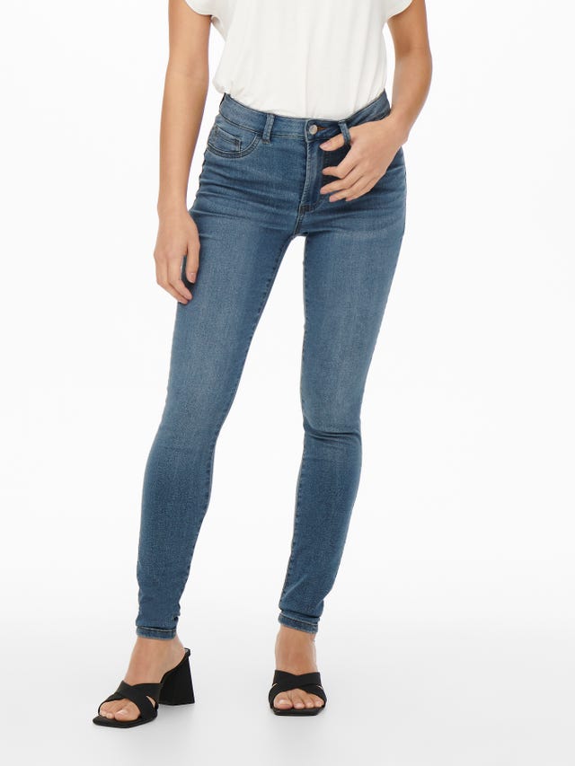 ONLY Skinny Fit Hohe Taille Jeans - 15266425