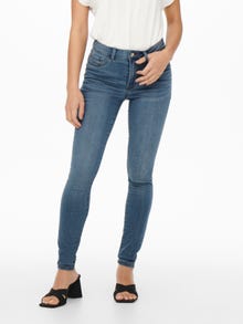 ONLY Skinny Fit Hohe Taille Jeans -Light Blue Denim - 15266425