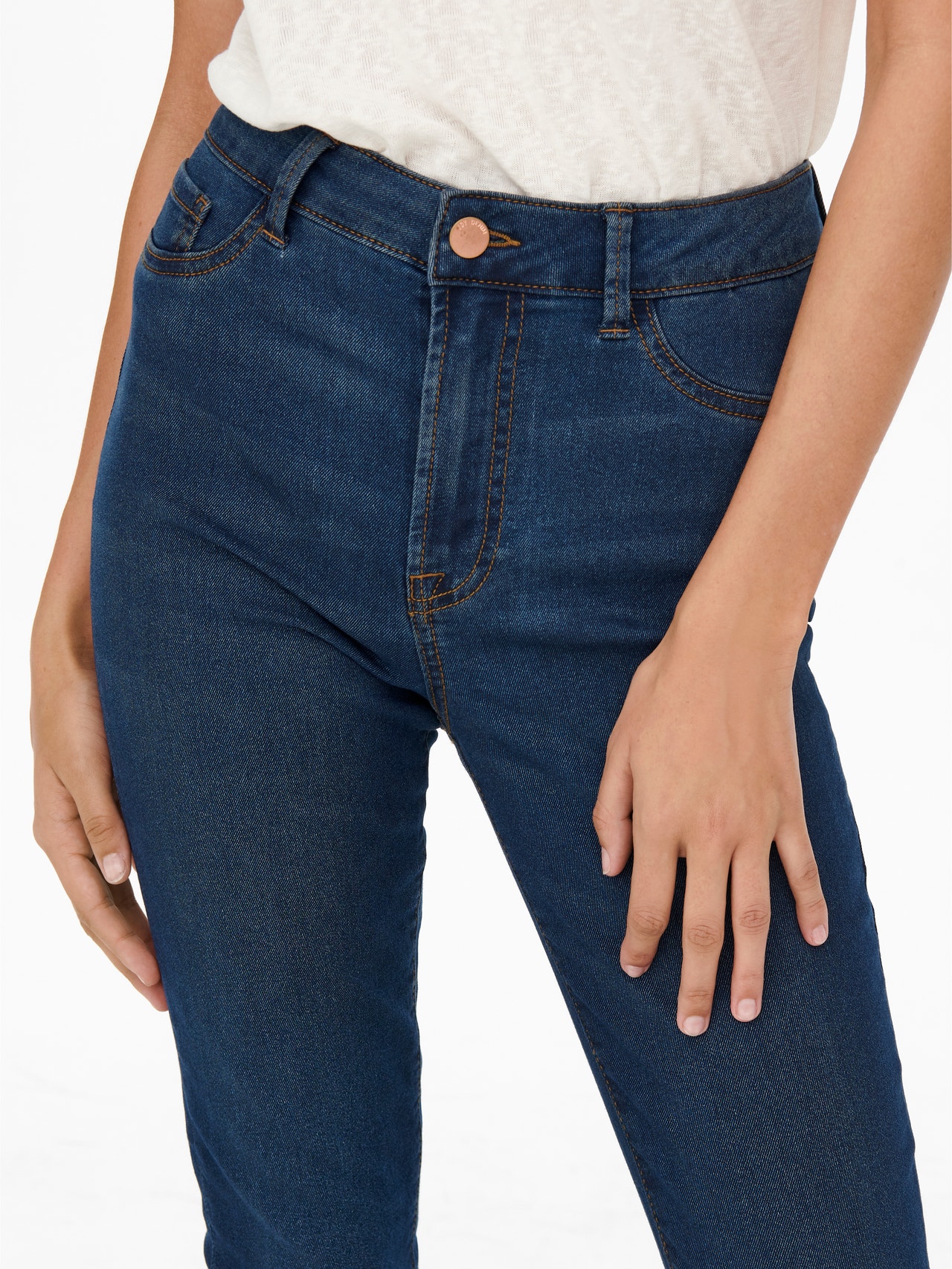 ONLY JDYTulga high Skinny jeans -Dark Blue Denim - 15266427
