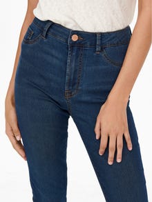 ONLY Skinny Fit Hohe Taille Jeans -Dark Blue Denim - 15266427