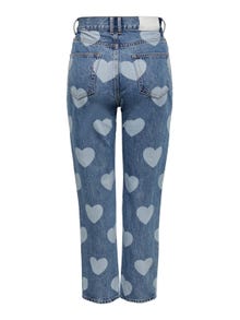 ONLY Straight Fit High waist Jeans -Light Blue Denim - 15266429