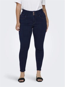 ONLY Skinny Fit High waist Jeans -Dark Blue Denim - 15266469