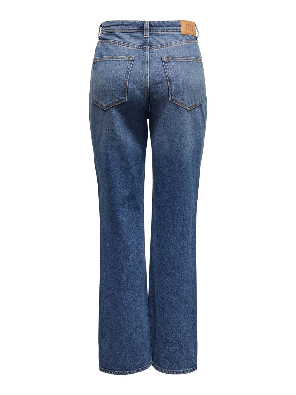 ONLY JDYDICHTE HW WIDE DB Loose Fit Jeans -Dark Blue Denim - 15266479