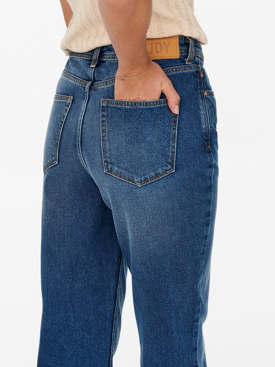 ONLY JDYDICHTE HW WIJDE DB Loose fit jeans -Dark Blue Denim - 15266479