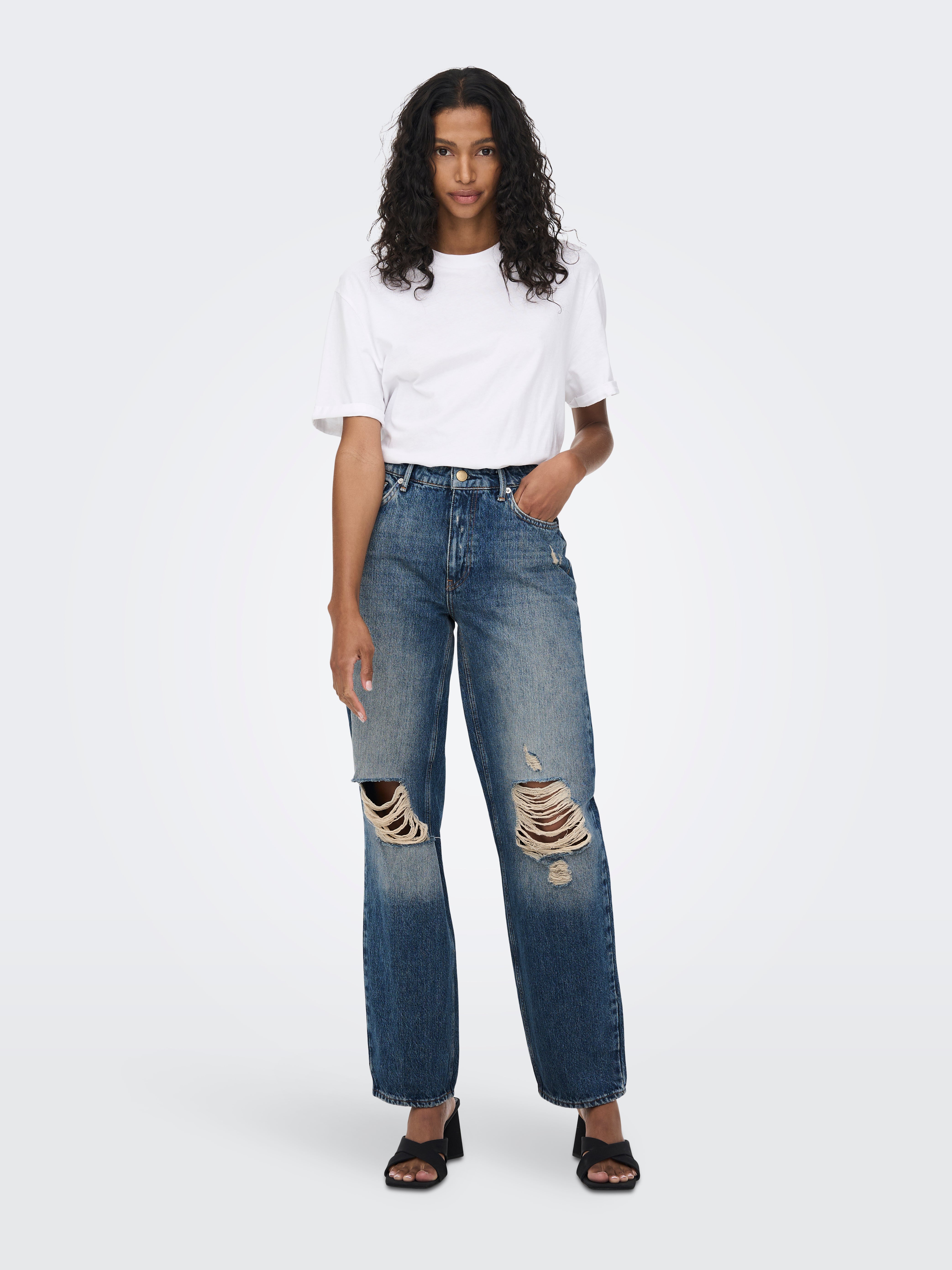 Straight Fit Regular waist Jeans with 20 discount ONLY