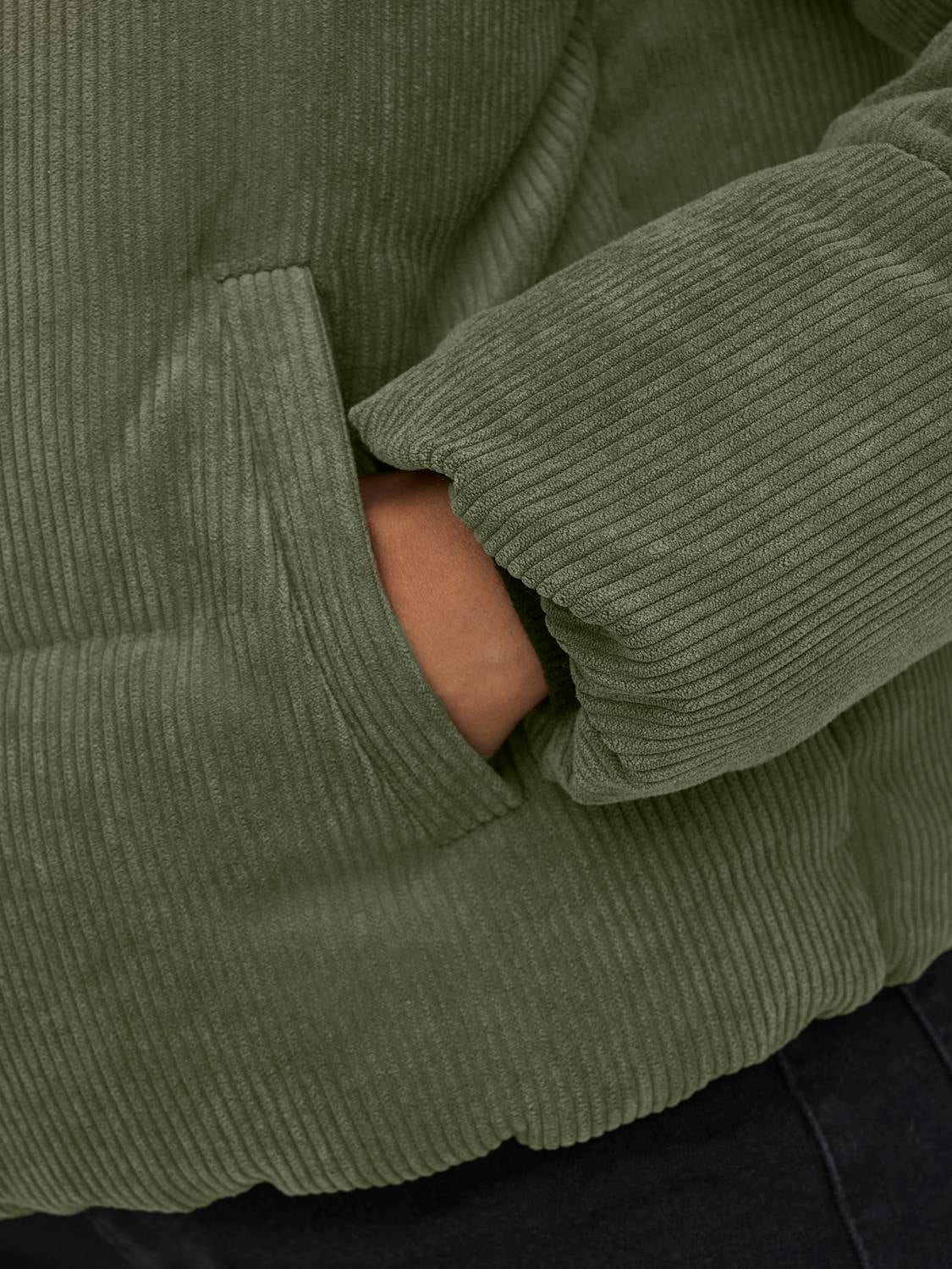 Corduroy Puffer Jacket | Medium Green 