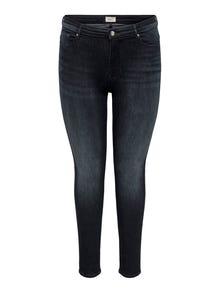 ONLY Curvy CARLoral Life Reg Skinny Fit Jeans -Black - 15266697