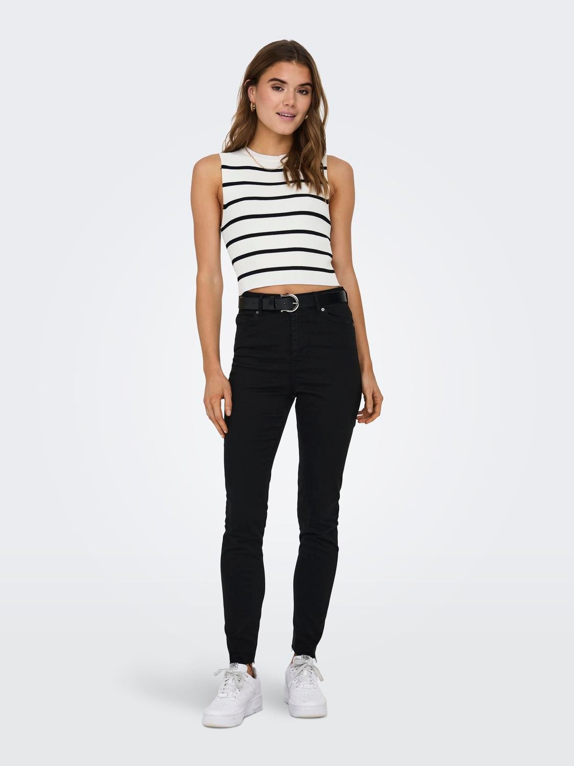 High waisted outlet slim fit trousers