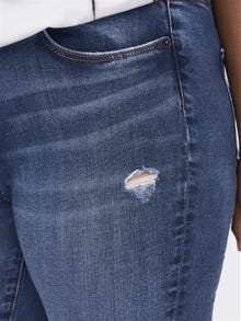 ONLY Curvy CARWiser regular con detalle de roturas Jeans skinny fit -Dark Blue Denim - 15266789