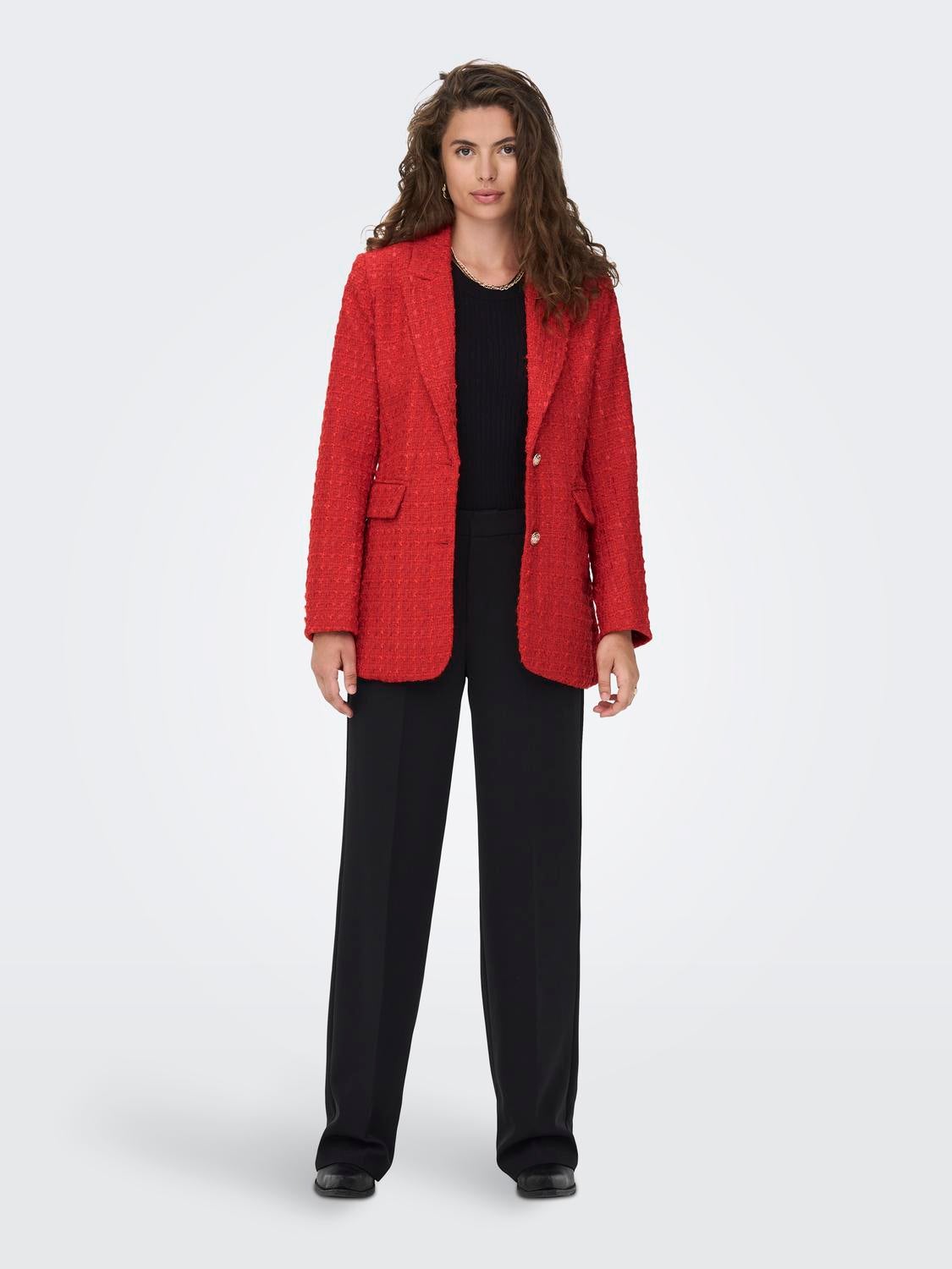 boucle blazer plus size