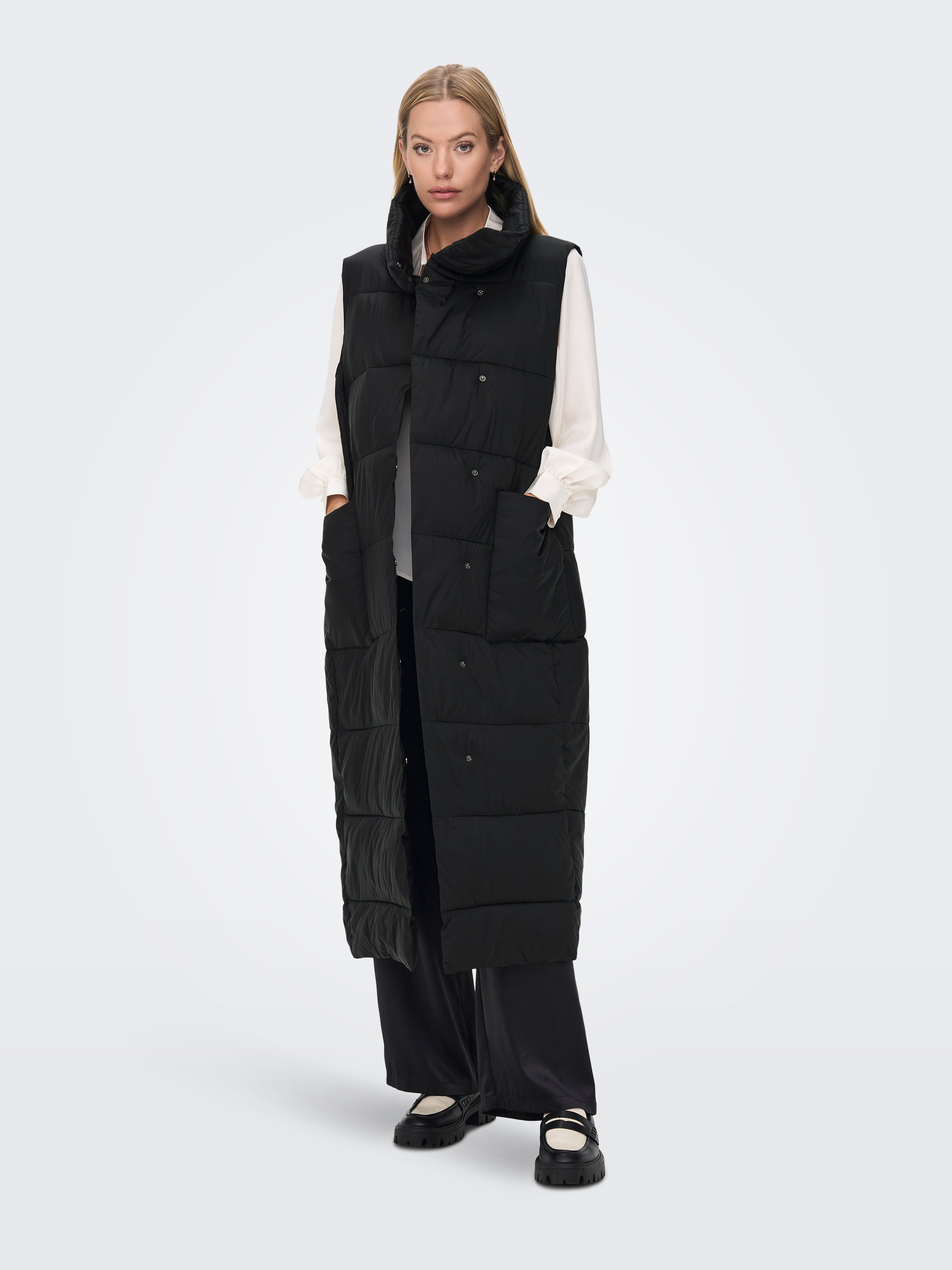 long puffer waistcoat