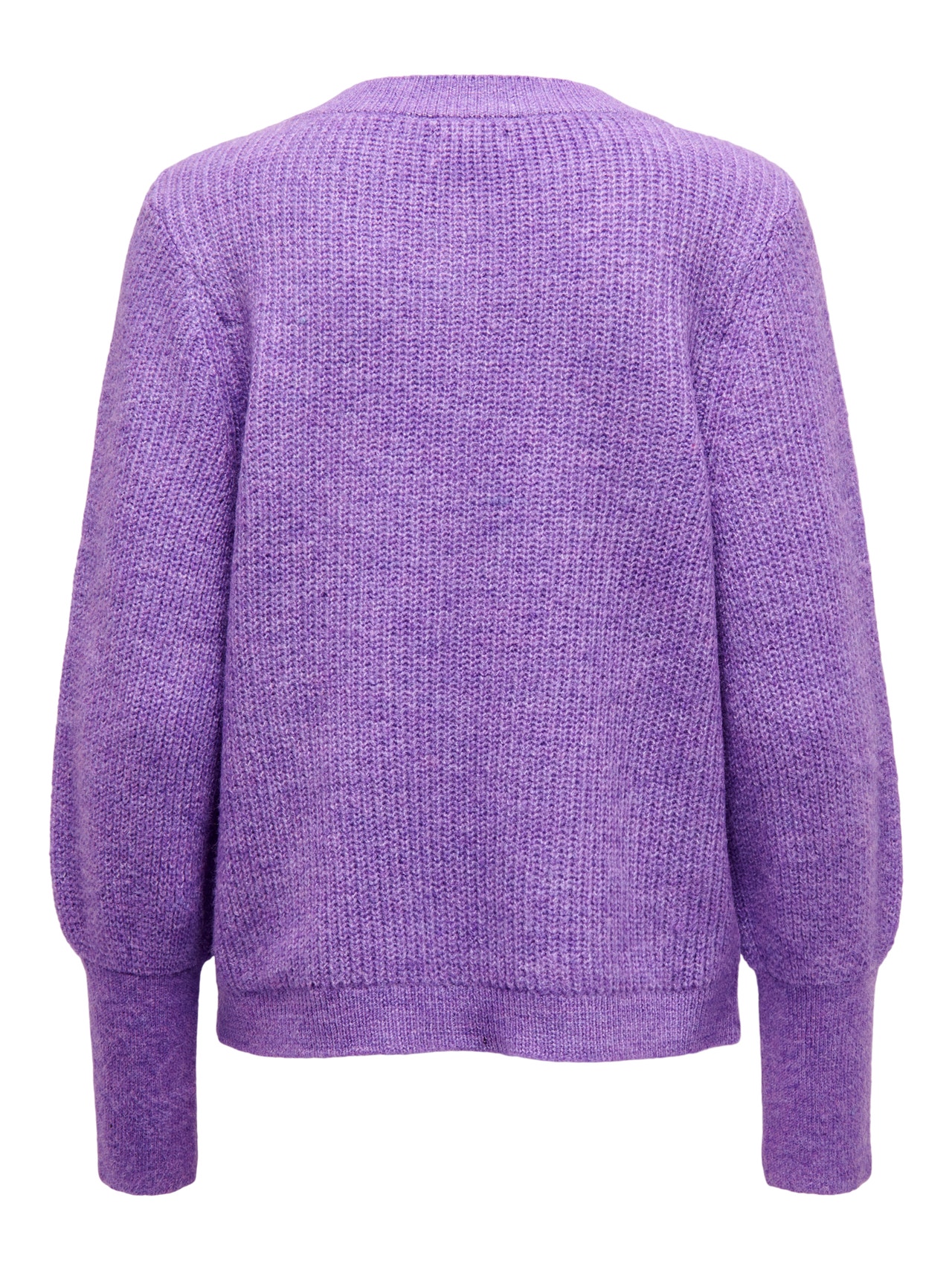 ONLY O-Neck Knit Cardigan -Medium Purple Melange - 15266918