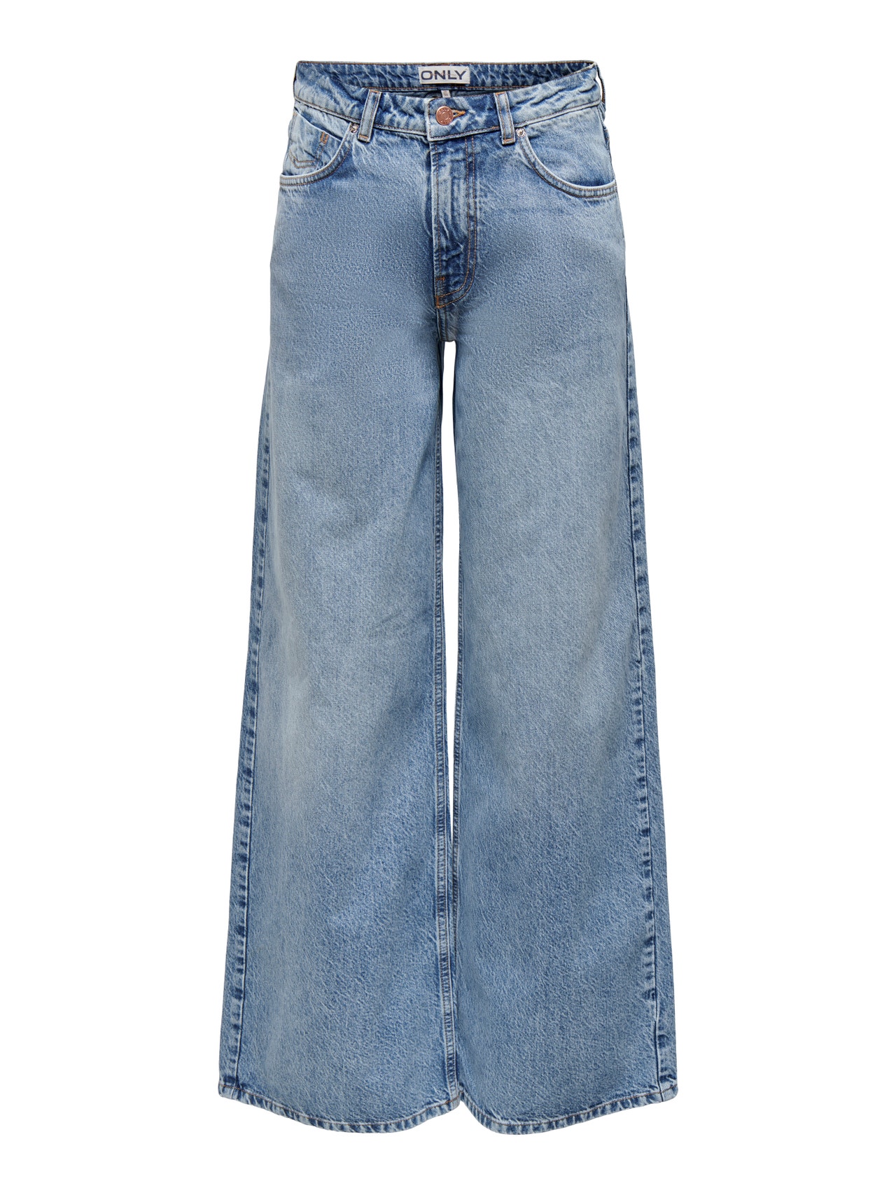 ONLY ONLVela extra ancho Jeans de talle alto -Medium Blue Denim - 15267017