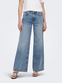 ONLY Wide Leg Fit Jeans -Medium Blue Denim - 15267017