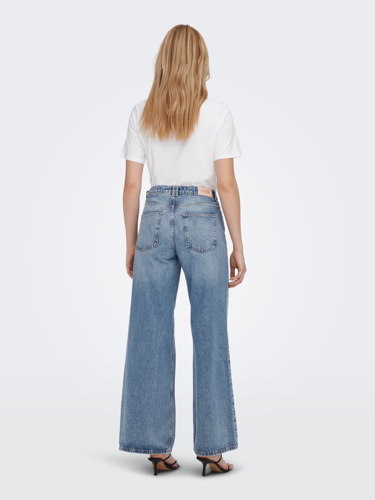 ONLY Weiter Beinschnitt Jeans -Medium Blue Denim - 15267017
