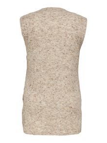 ONLY Curvy knitted Waistcoat -Pumice Stone - 15267072