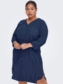 ONLY Regular Fit V-Neck Long dress -Patriot Blue - 15267161