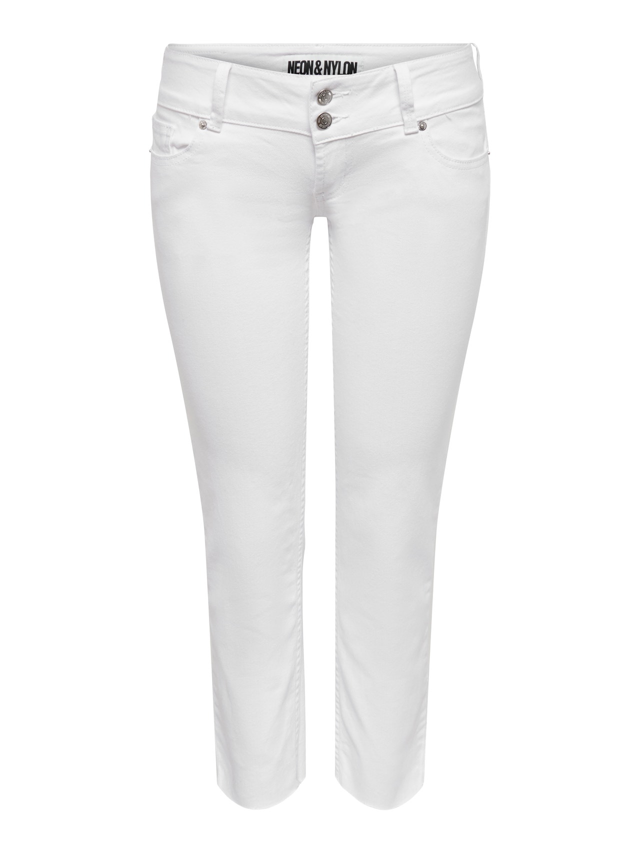 ONLY Jeans Flared Fit Taille extra basse -White - 15267236