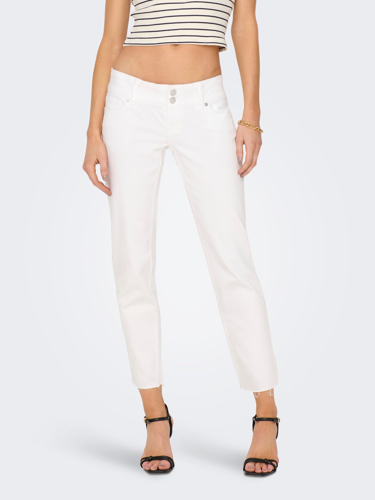 ONLY Flared fit Super low waist Jeans -White - 15267236