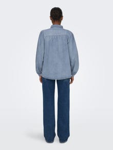 ONLY Camisas Corte standard Cuello de camisa -Light Blue Denim - 15267501