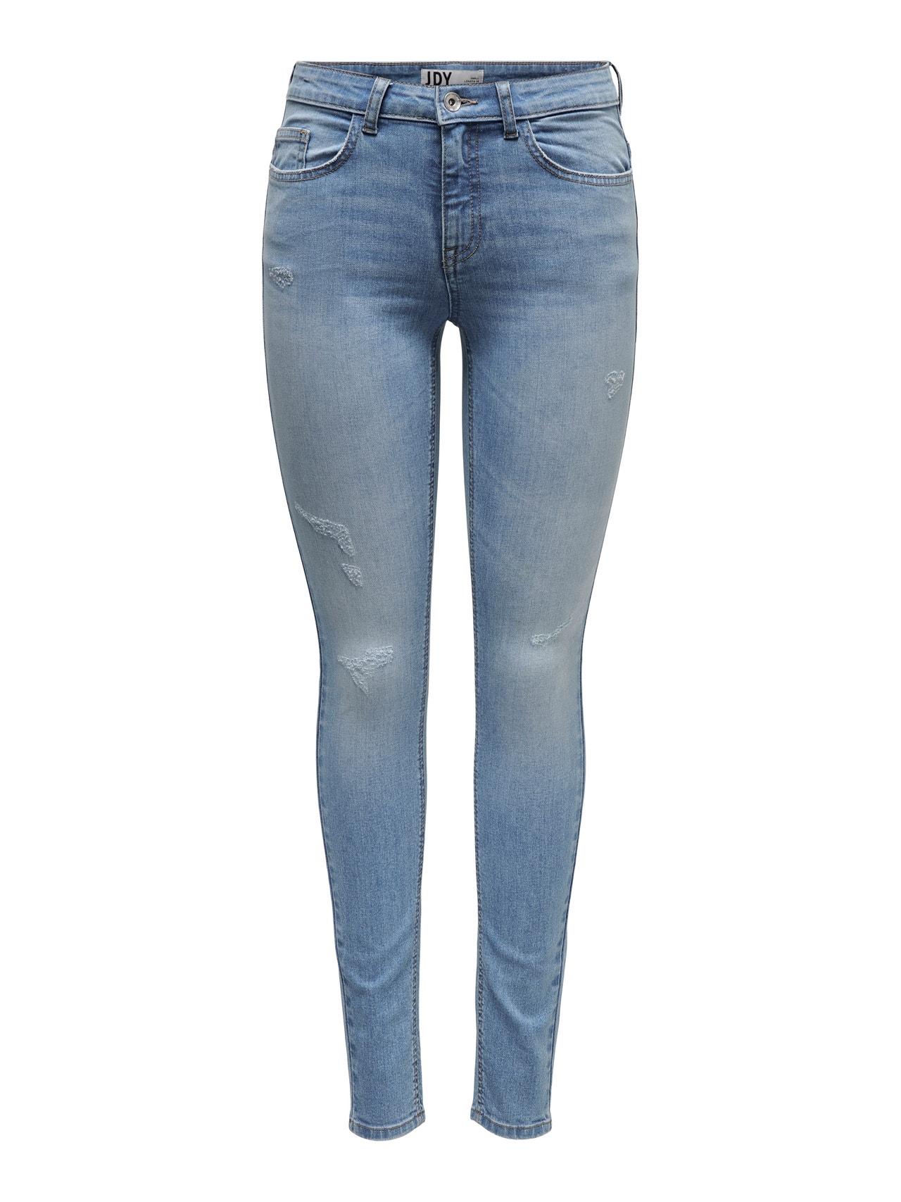 ONLY JDYBLUME MID WAIST SKINNY DESTROYED Jeans -Light Blue Denim - 15267518
