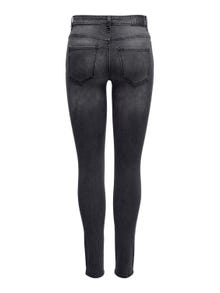 ONLY Jeans Skinny Fit Taille moyenne -Black Denim - 15267521