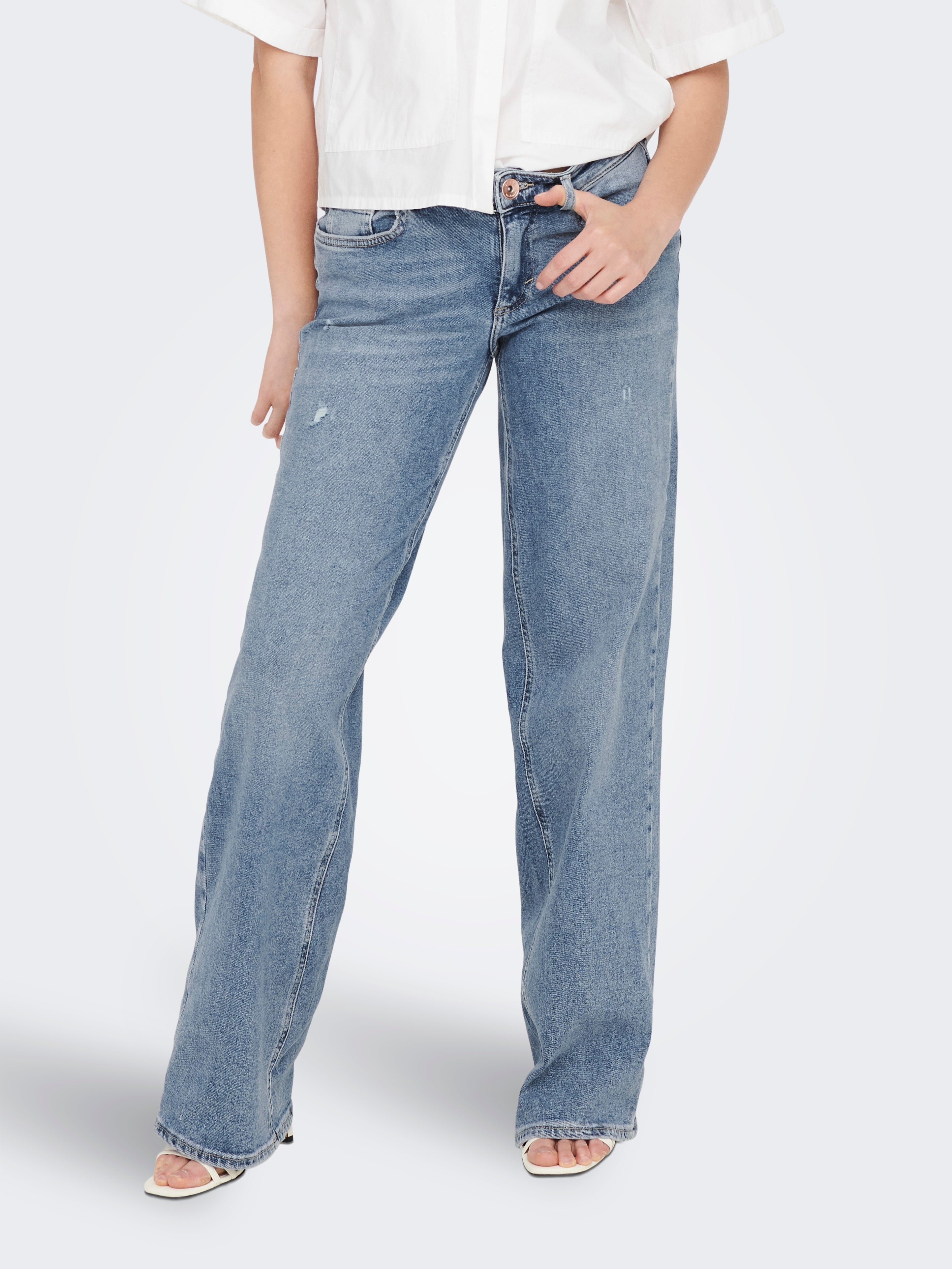 DKNY Jeans Jeans taille basse bleu style d\u00e9contract\u00e9 Mode Jeans Jeans taille basse 