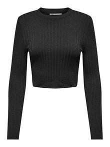 ONLY Raccourci Pull en maille -Black - 15267578