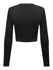 ONLY Cropped Knitted Pullover -Black - 15267578