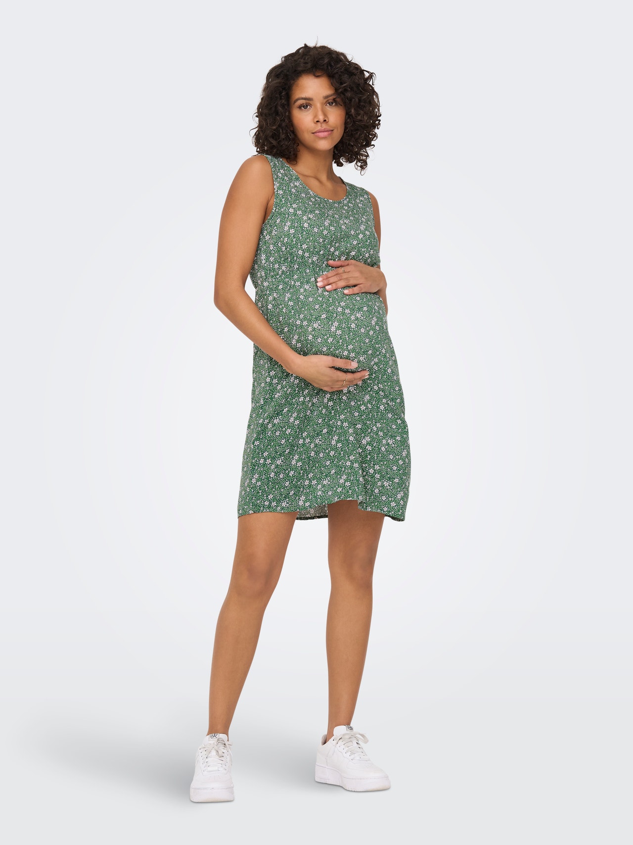 ONLY Normal geschnitten Rundhals Maternity Kurzes Kleid -Fairway - 15267587