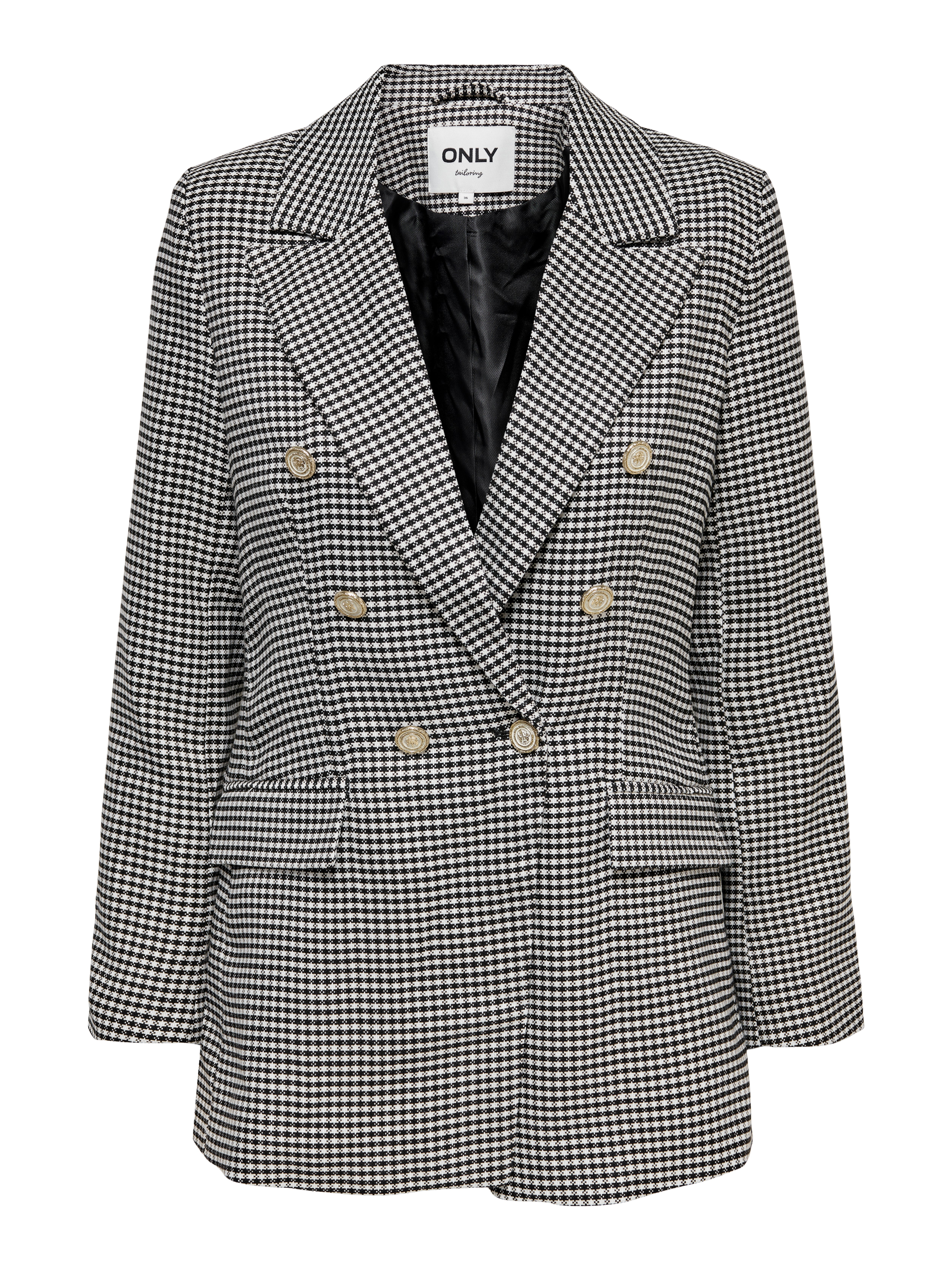 monochrome check blazer