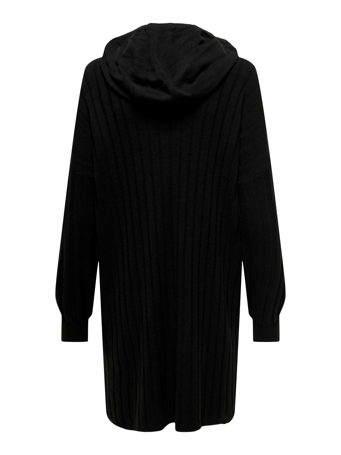 ONLY Lång Stickad klänning -Black - 15267699
