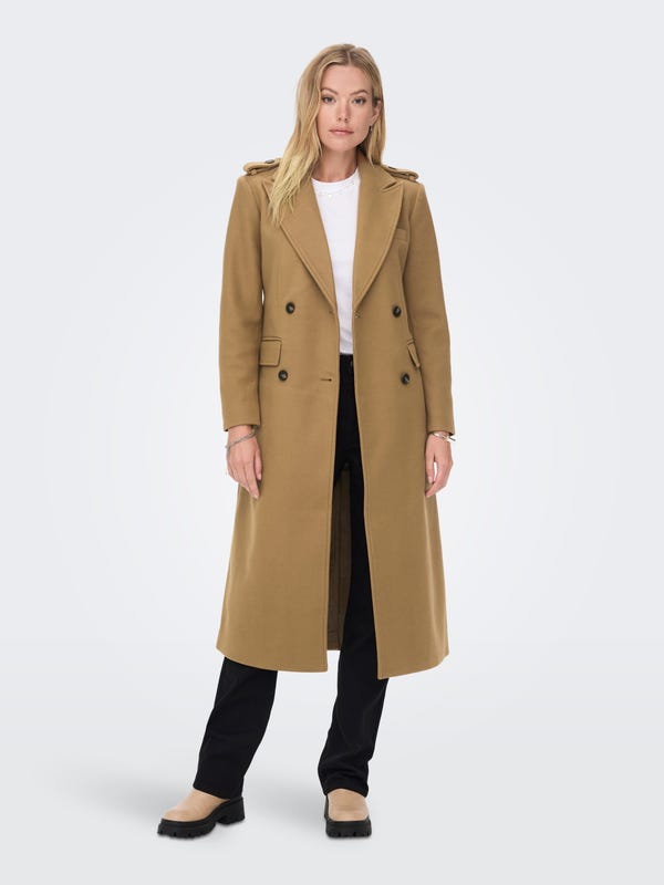 Trench-coat femme bicolore avec ceinture ajustable