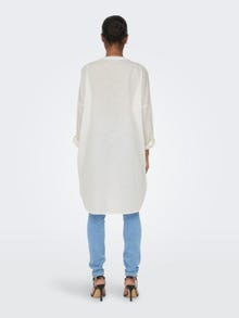 ONLY Oversize ensfarvet skjorte -Cloud Dancer - 15267738
