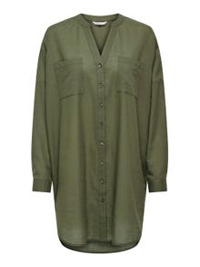 ONLY Oversize ensfarvet skjorte -Kalamata - 15267738