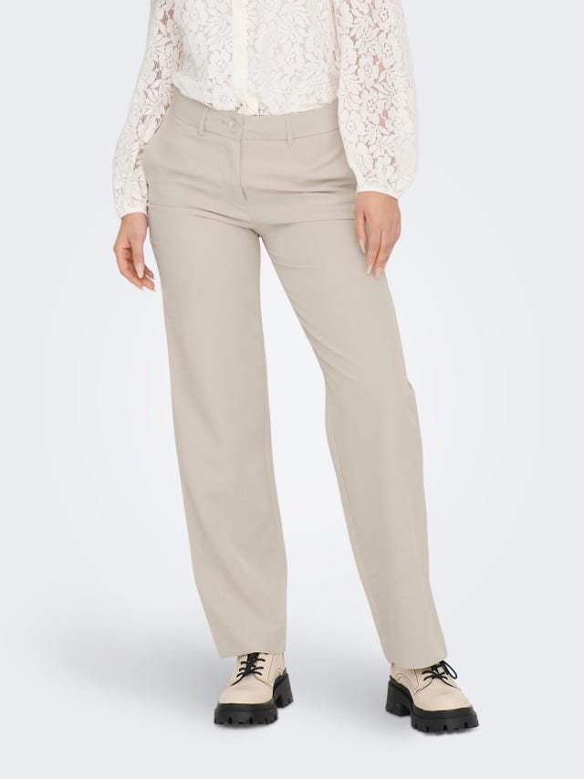 ONLY Straight Fit Mid waist Trousers - 15267759