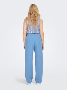 ONLY Straight Fit Mid waist Trousers -Bel Air Blue - 15267759