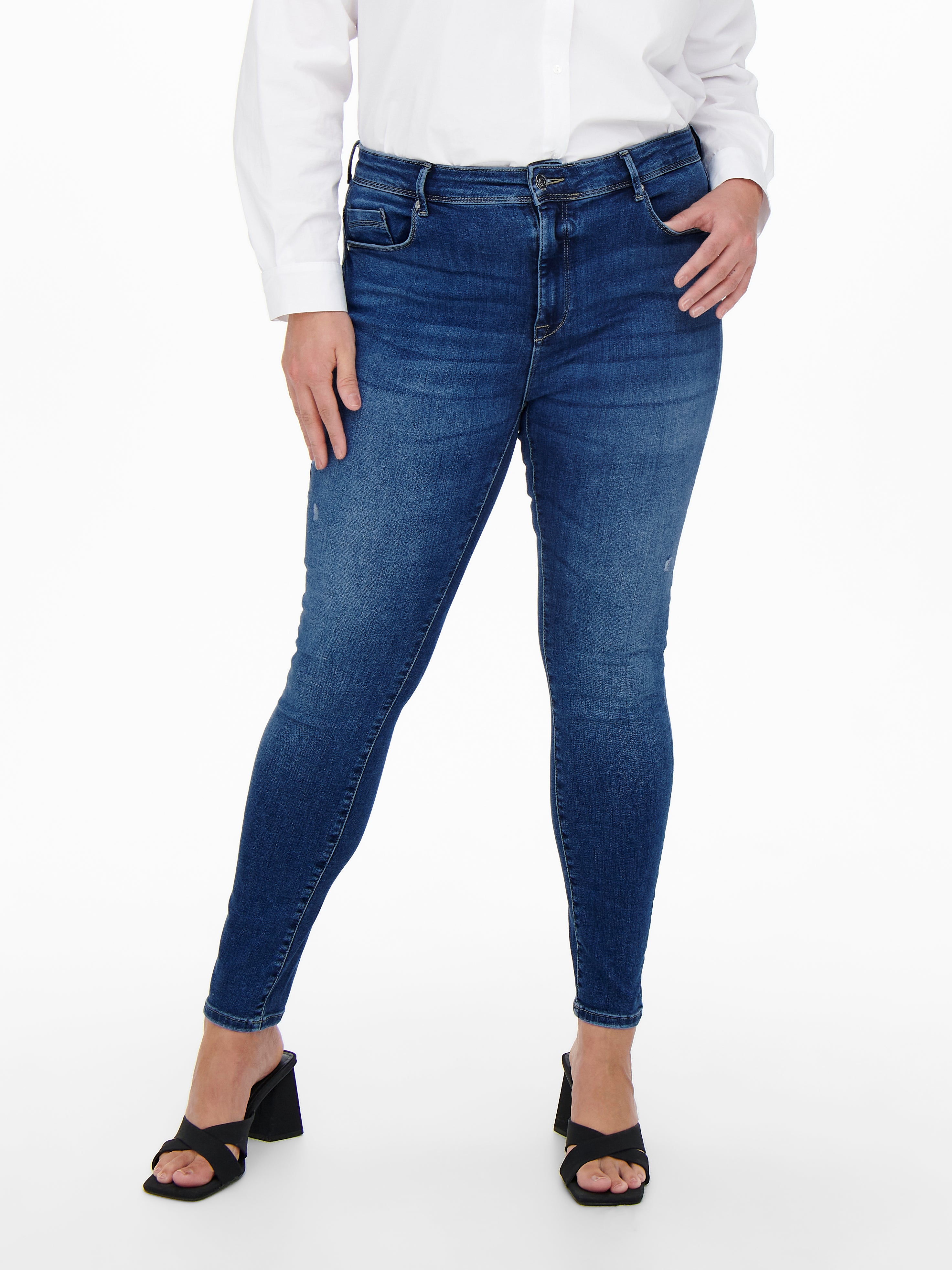 Carmaya Hohe Taille Skinny Fit Jeans