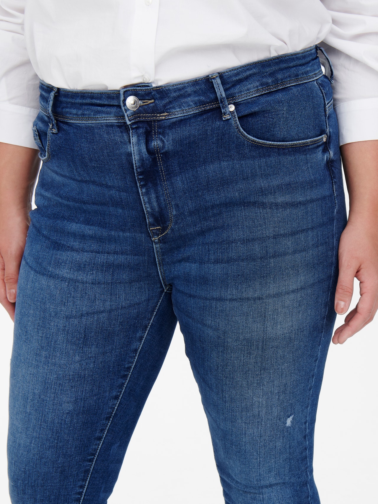 ONLY Curvy CARMaya Skinny Fit Jeans -Medium Blue Denim - 15267787
