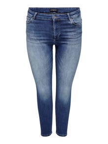 ONLY CARLasmin Reg Ank Skinny Fit Jeans -Dark Blue Denim - 15267788