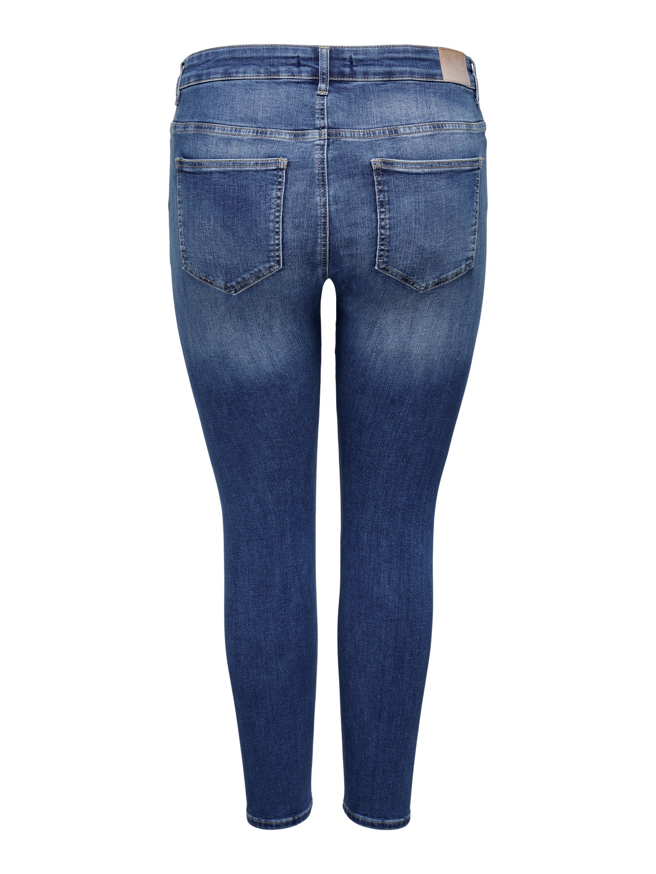 ONLY Curvy CARLasmin reg ank Skinny fit jeans -Dark Blue Denim - 15267788