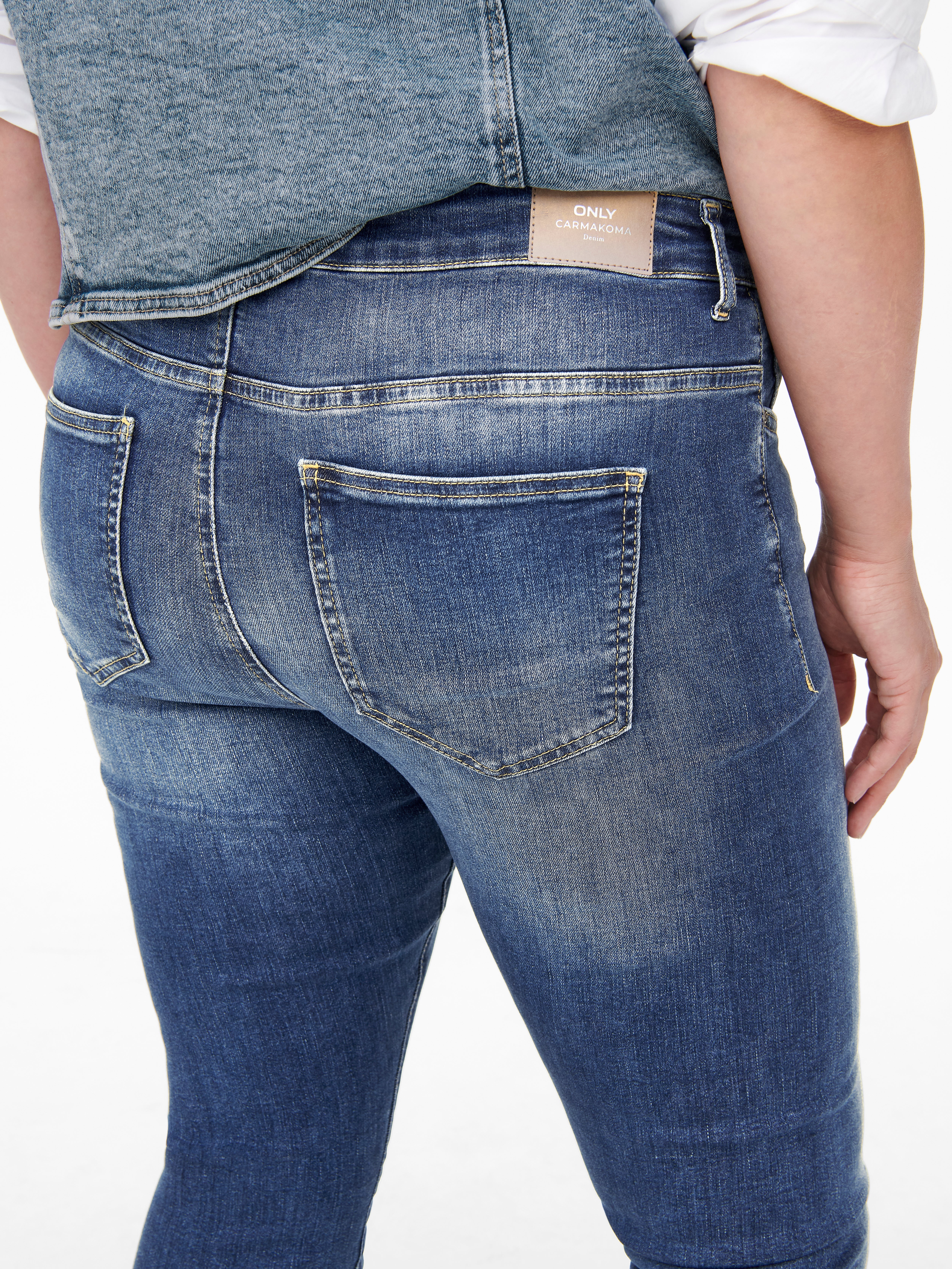 Curvy CARLasmin reg ank | Skinny fit ONLY® | Dark Blue jeans